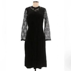 Tricosa Vintage Classic Black Made In France Whimsigoth Cocktail Dress Size L